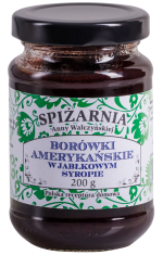 Borówki Amerykańskie w Jabłkowym Syropie - Konfitura z borówki amerykańskiej jagody w syropie z jabłkiem jabłkowym, konfitura borówkowa, jabłkowa, borówka jagoda w zalewie w syropie jabłkowym jabłko - Spiżarnia Anny Walczyńskiej